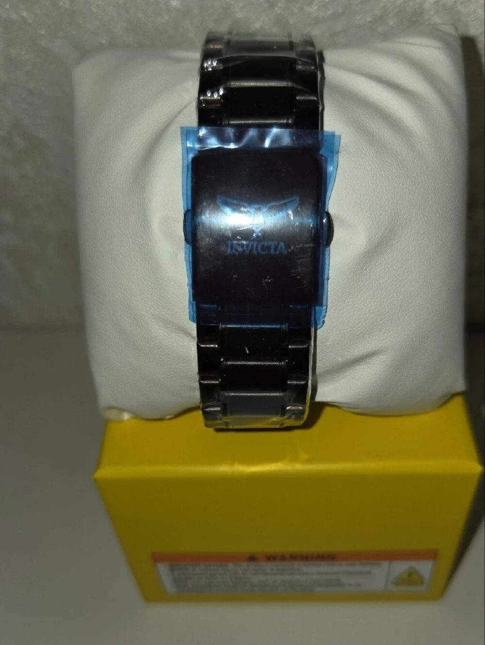 Invicta Black Men’s Stainless Steel Watch with Gold Accents